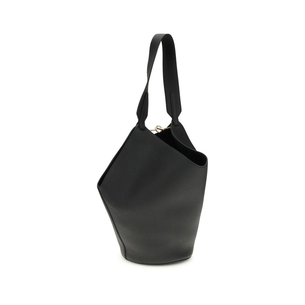 Khaite Black Calf Leather Bos Taurus Shoulder Bag | Regal Royce