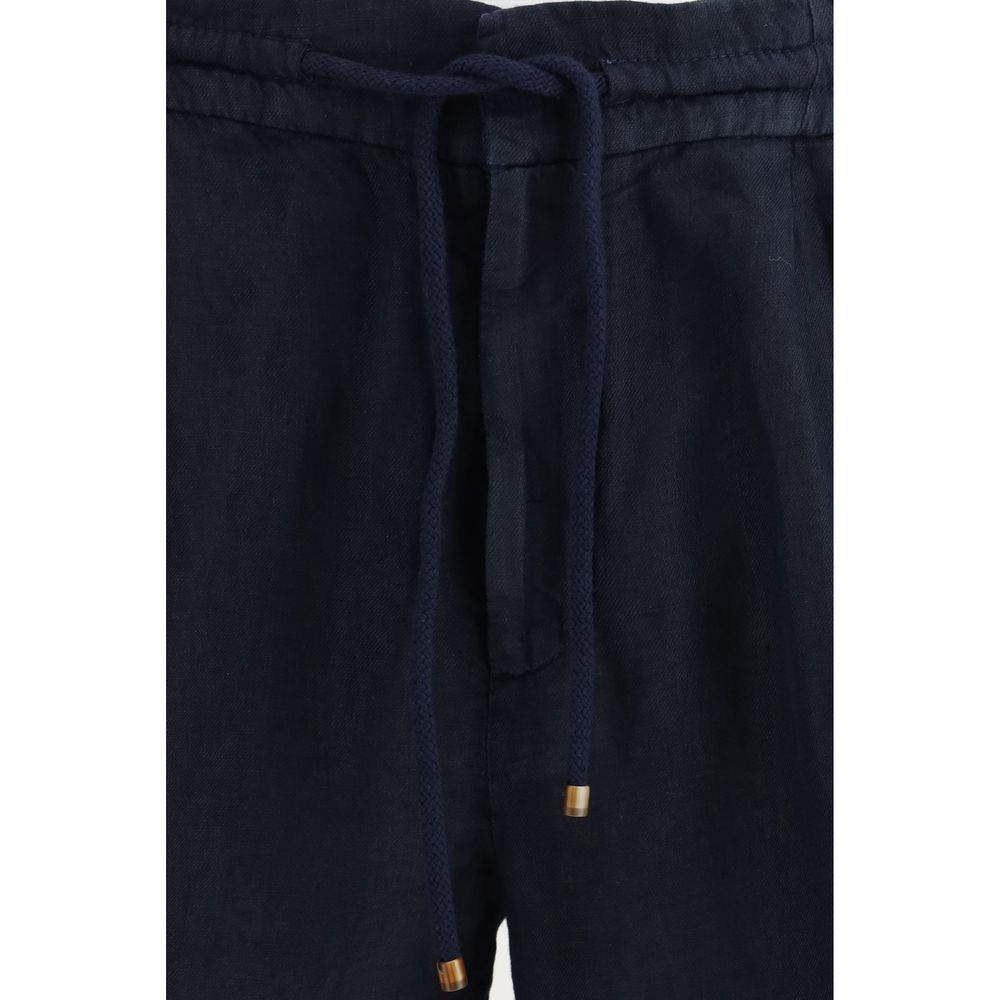 Brunello Cucinelli Blue Linen Bermuda Shorts | Regal Royce