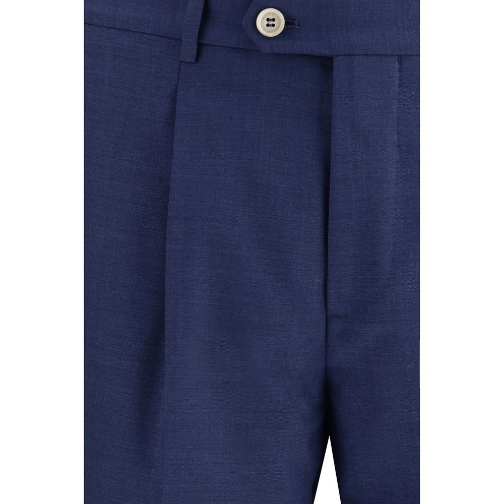 Brunello Cucinelli Blue Fleece Wool Two-Piece Suit | Regal Royce