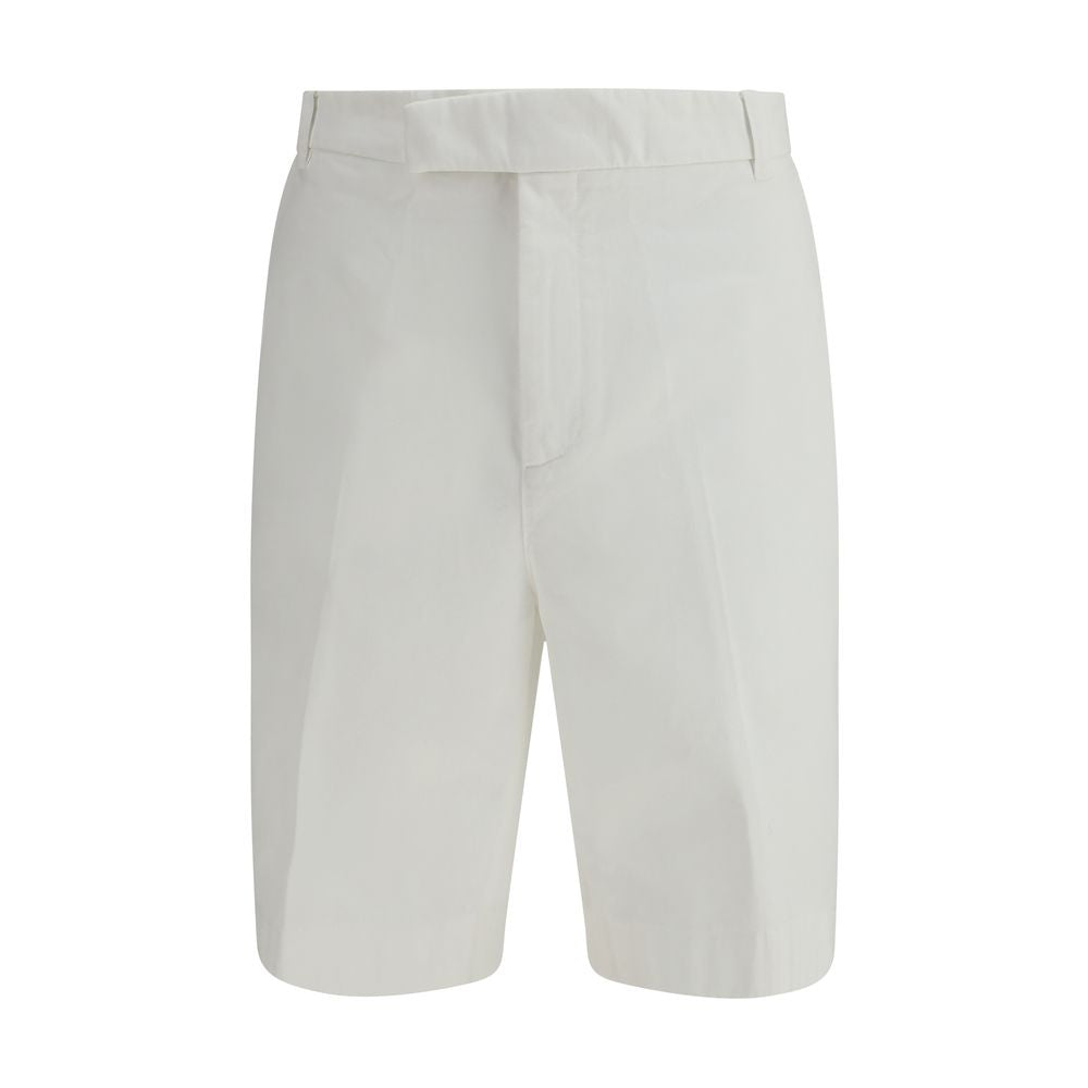 Thom Browne White Polyester Bermuda Shorts | Regal Royce