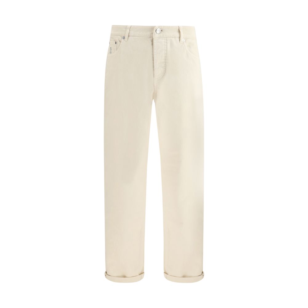Brunello Cucinelli White Cotton Jeans Denim | Regal Royce