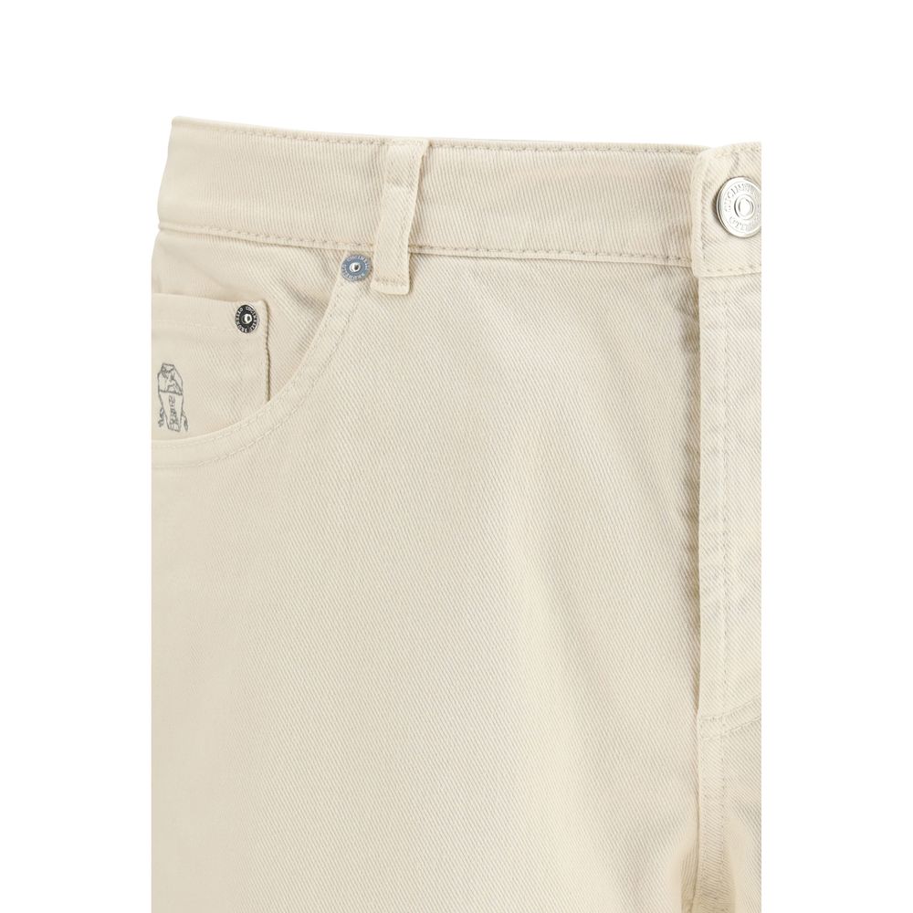 Brunello Cucinelli White Cotton Jeans Denim | Regal Royce