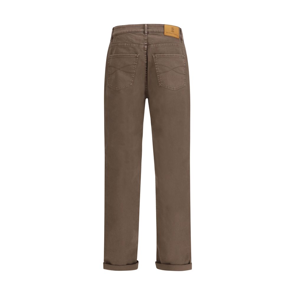 Brunello Cucinelli Brown Cotton Jeans Denim | Regal Royce