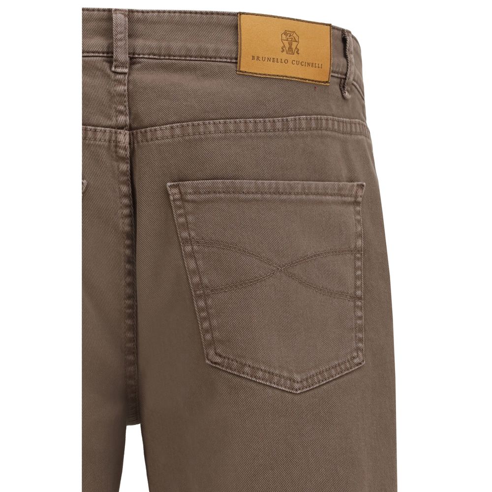 Brunello Cucinelli Brown Cotton Jeans Denim | Regal Royce