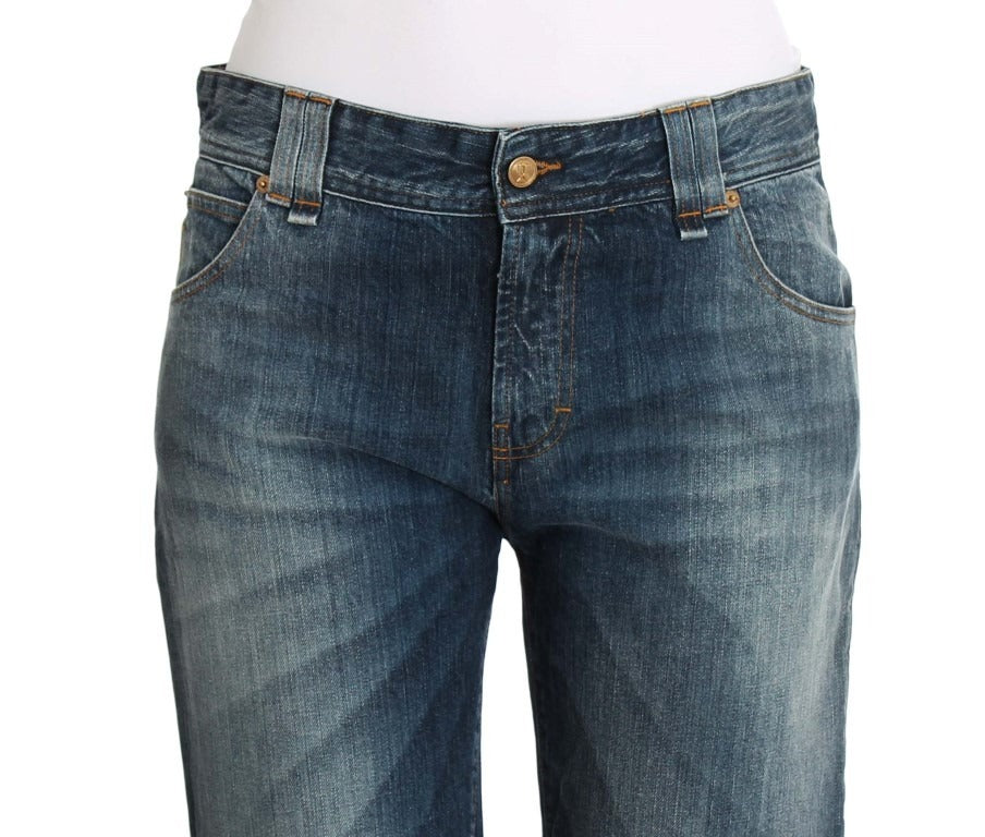 John Galliano Blue Wash Relaxed Fit Cotton Stretch Denim Jeans | Regal Royce