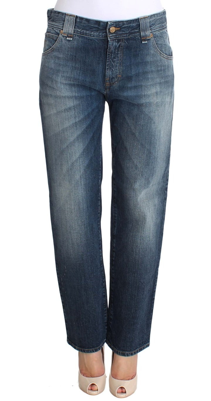 John Galliano Blue Wash Relaxed Fit Cotton Stretch Denim Jeans | Regal Royce
