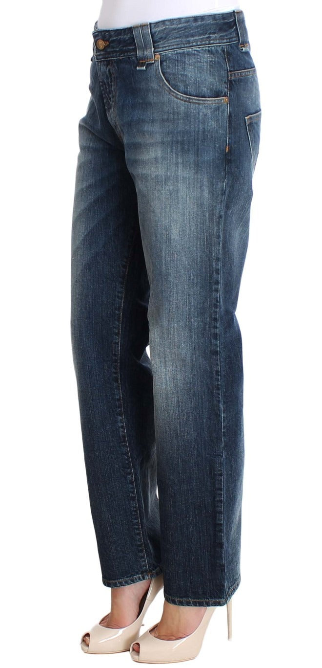 John Galliano Blue Wash Relaxed Fit Cotton Stretch Denim Jeans | Regal Royce