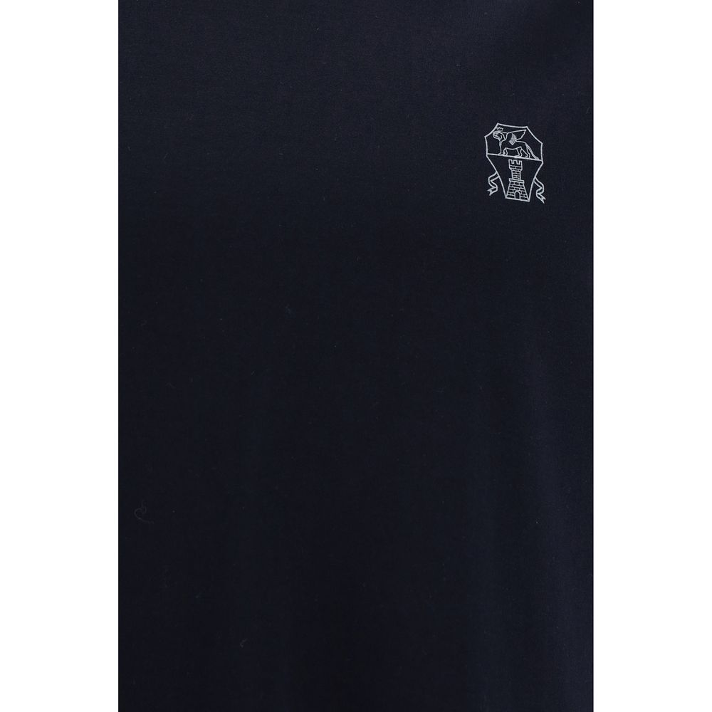 Brunello Cucinelli Blue Cotton T-Shirt | Regal Royce