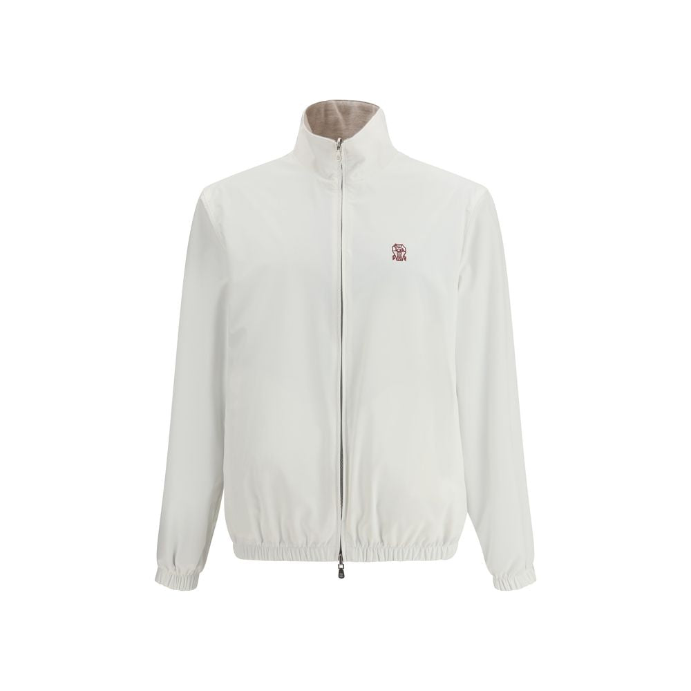 Brunello Cucinelli White Polyamide Full-Length Jacket | Regal Royce