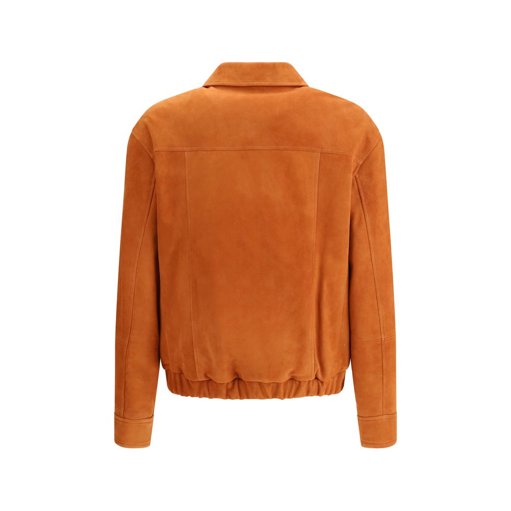 Brunello Cucinelli Multicolor Calf Leather Bos Taurus Leather Jacket | Regal Royce