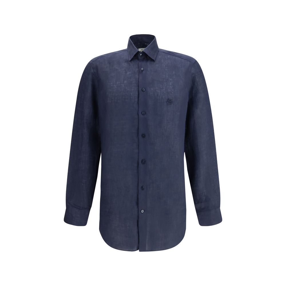 Etro Blue Linen Dress Shirt | Regal Royce