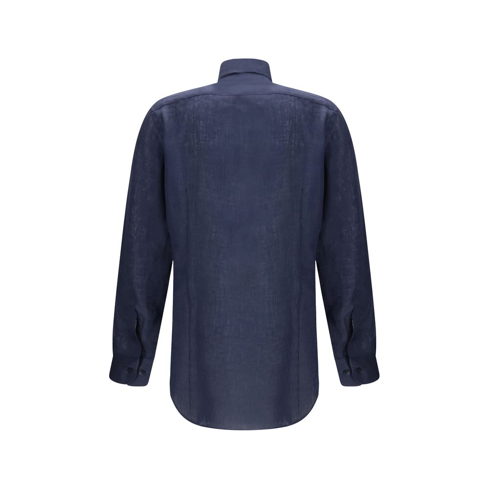 Etro Blue Linen Dress Shirt | Regal Royce