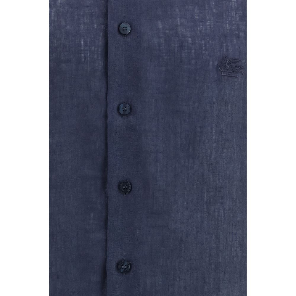 Etro Blue Linen Dress Shirt | Regal Royce