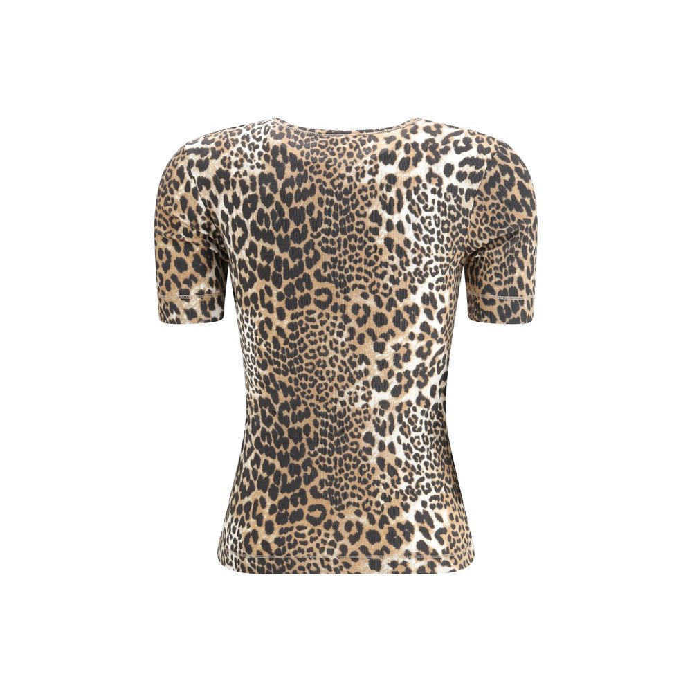 Ganni Multicolor Cotton T-Shirt | Regal Royce