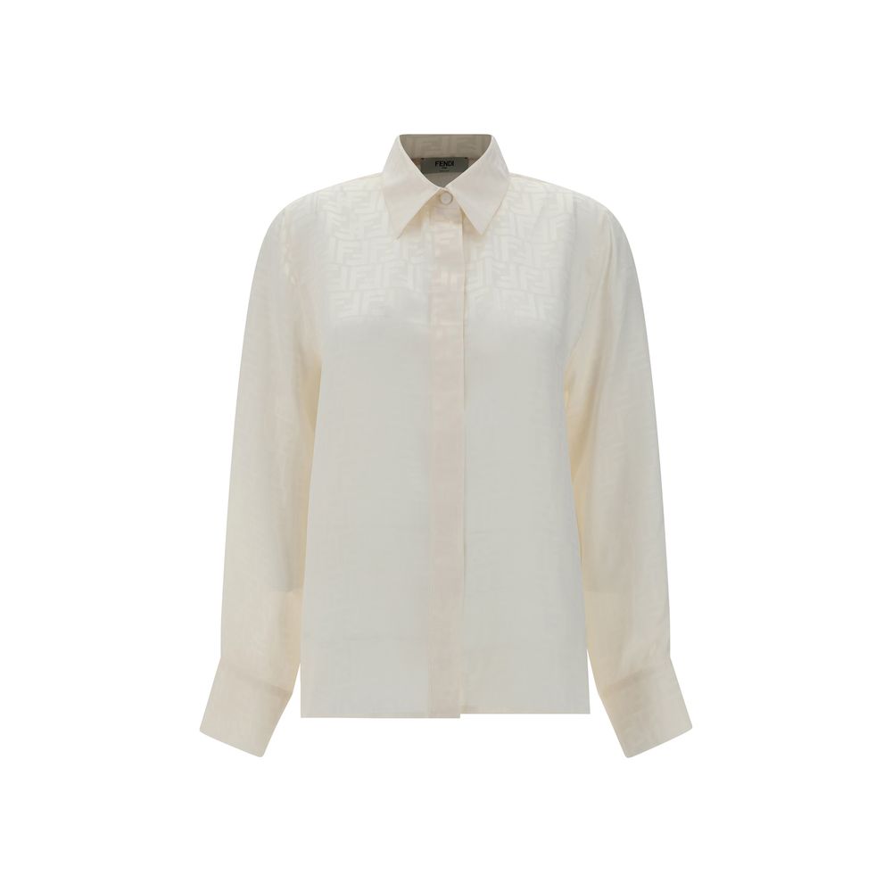 Fendi White Silk Pattern Shirt | Regal Royce