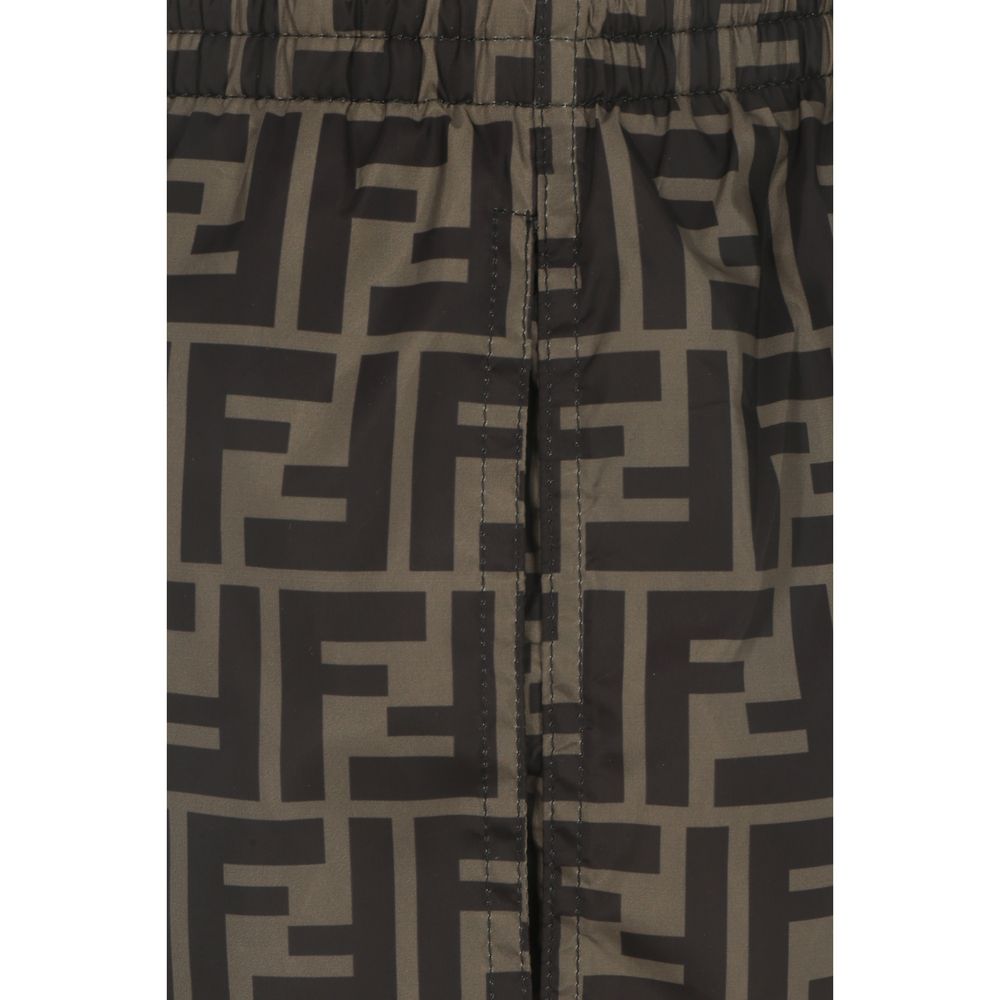 Fendi Brown Polyester Swim Shorts | Regal Royce