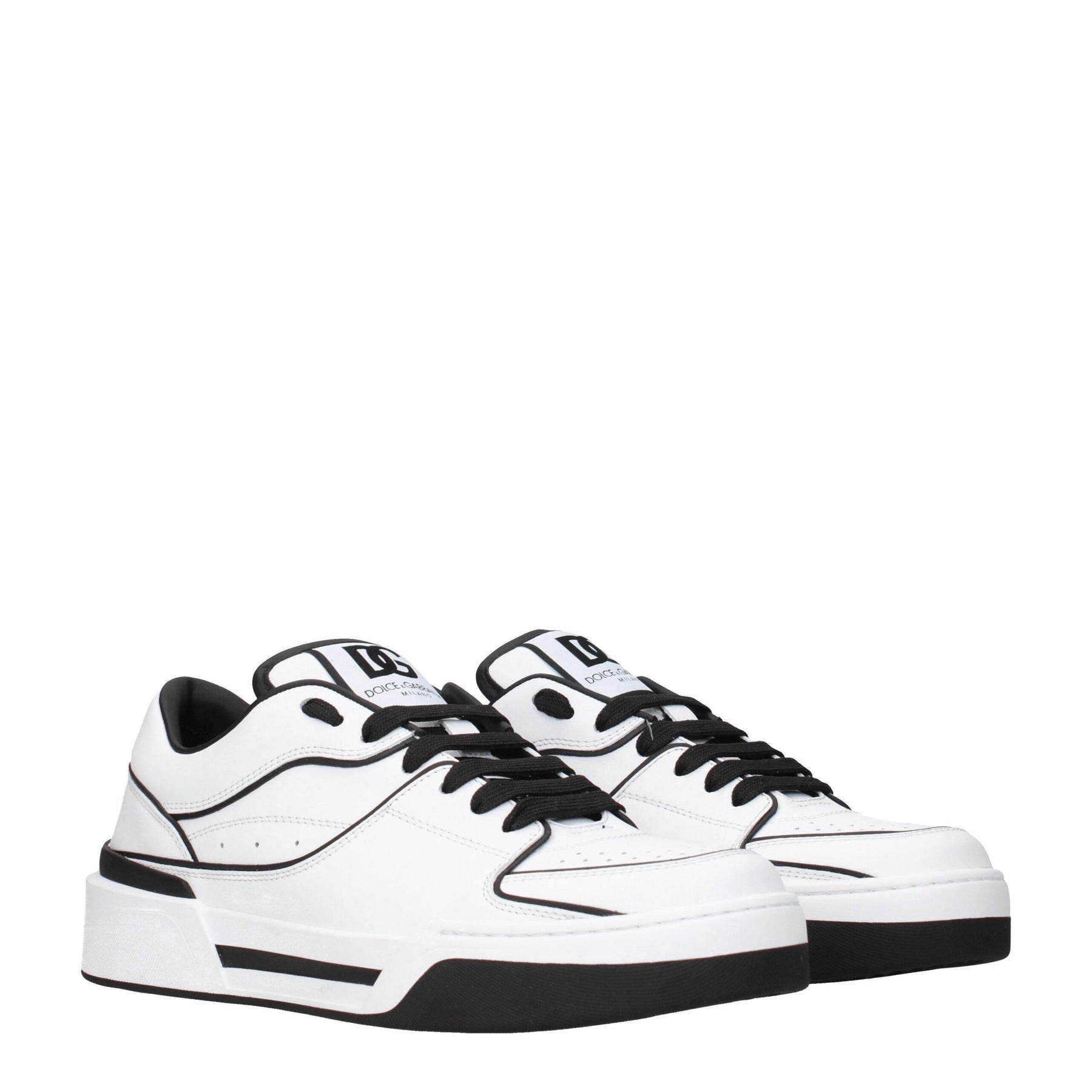 Dolce & Gabbana White Leather Sneakers | Regal Royce