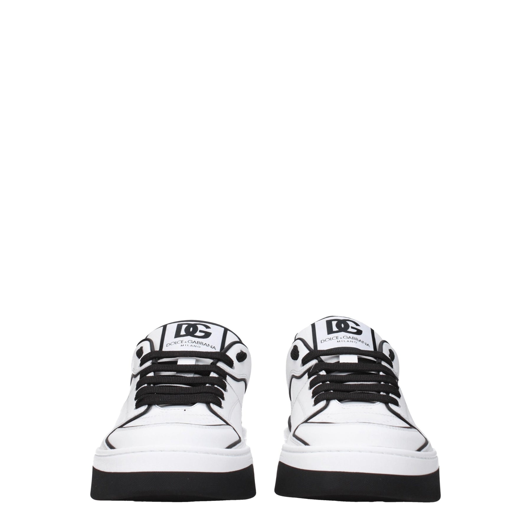 Dolce & Gabbana White Leather Sneakers | Regal Royce