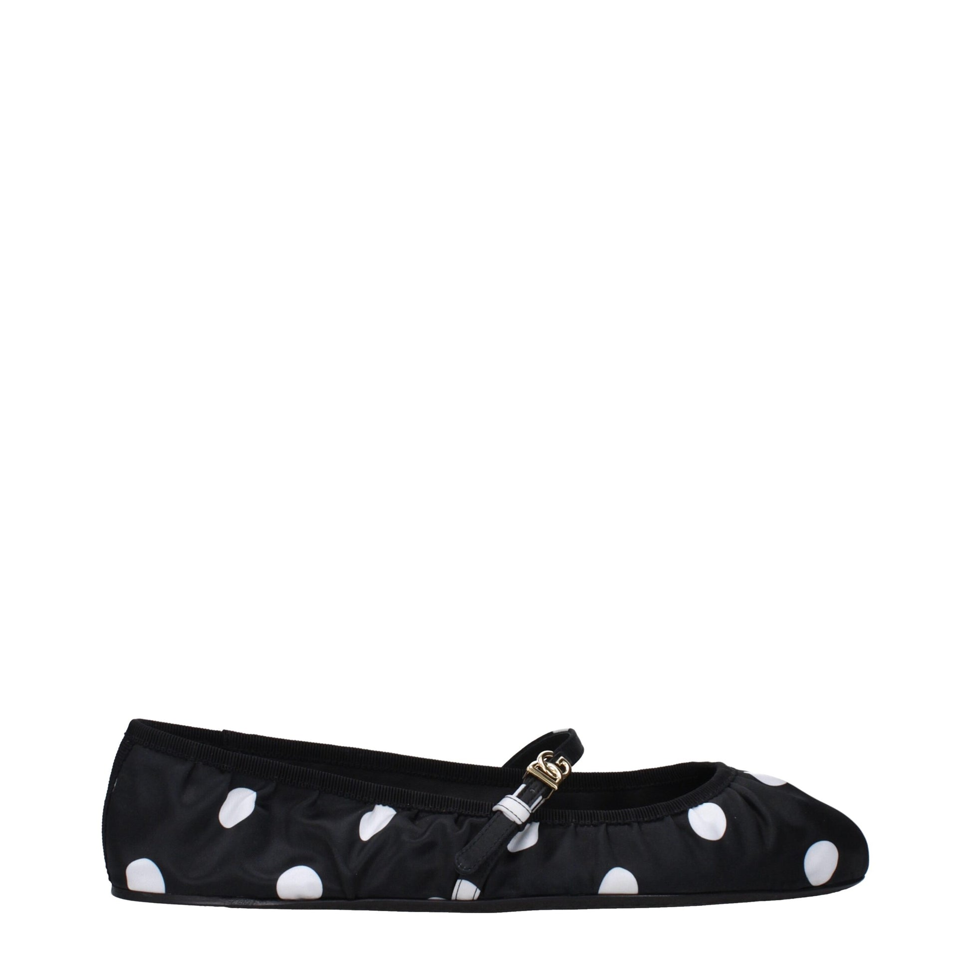 Dolce & Gabbana Black Fabric Ballet Flats | Regal Royce
