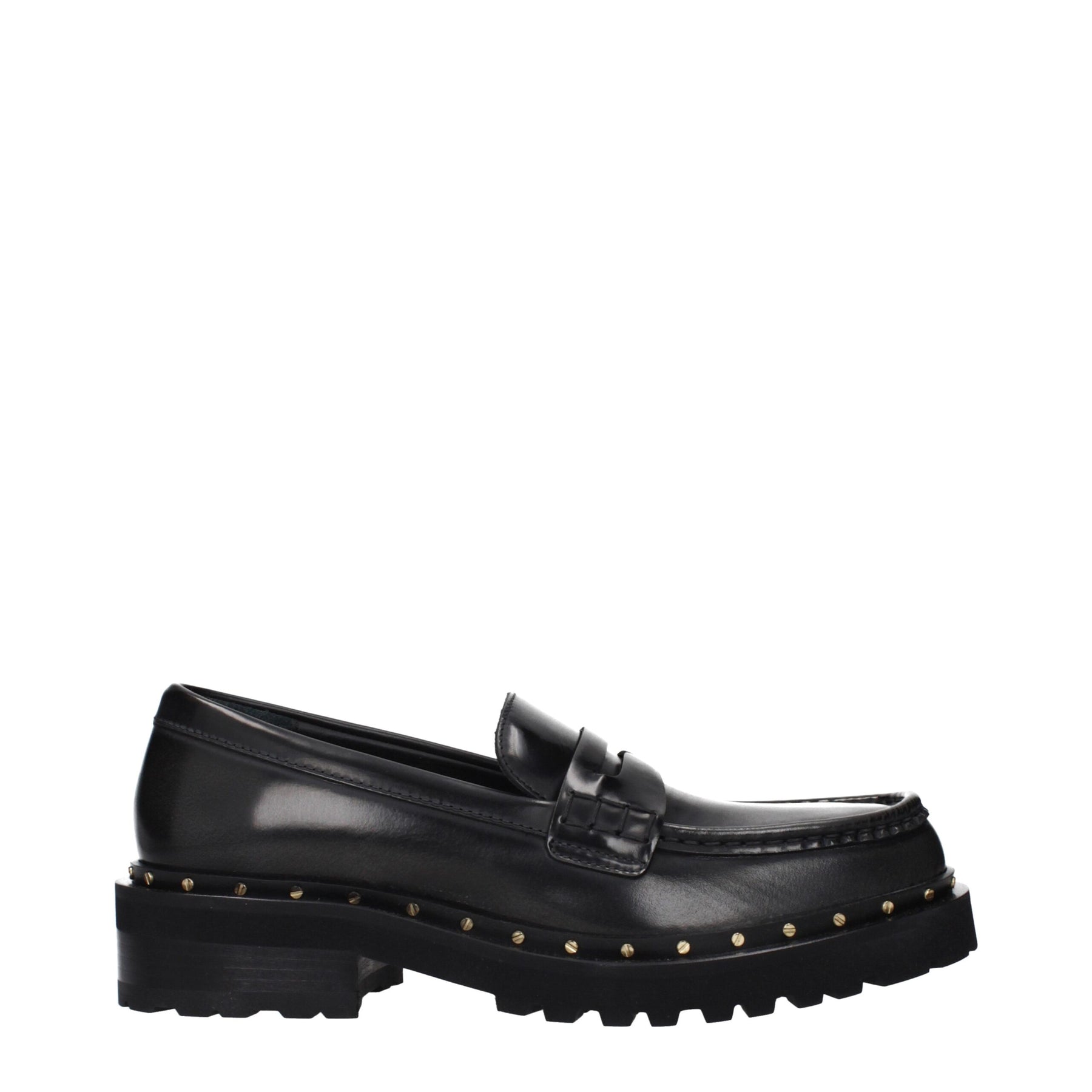 Golden Goose Black Leather Slip-On Loafers | Regal Royce