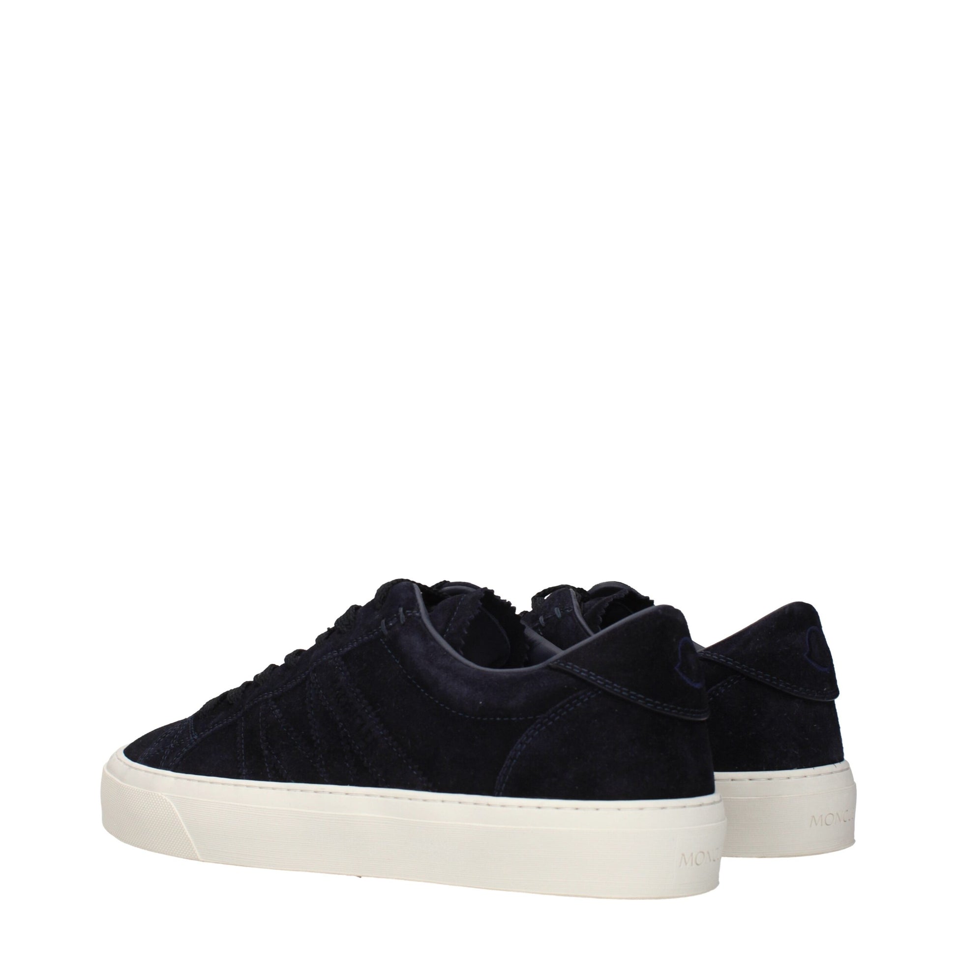 Moncler Blue Leather Low Top Sneakers | Regal Royce