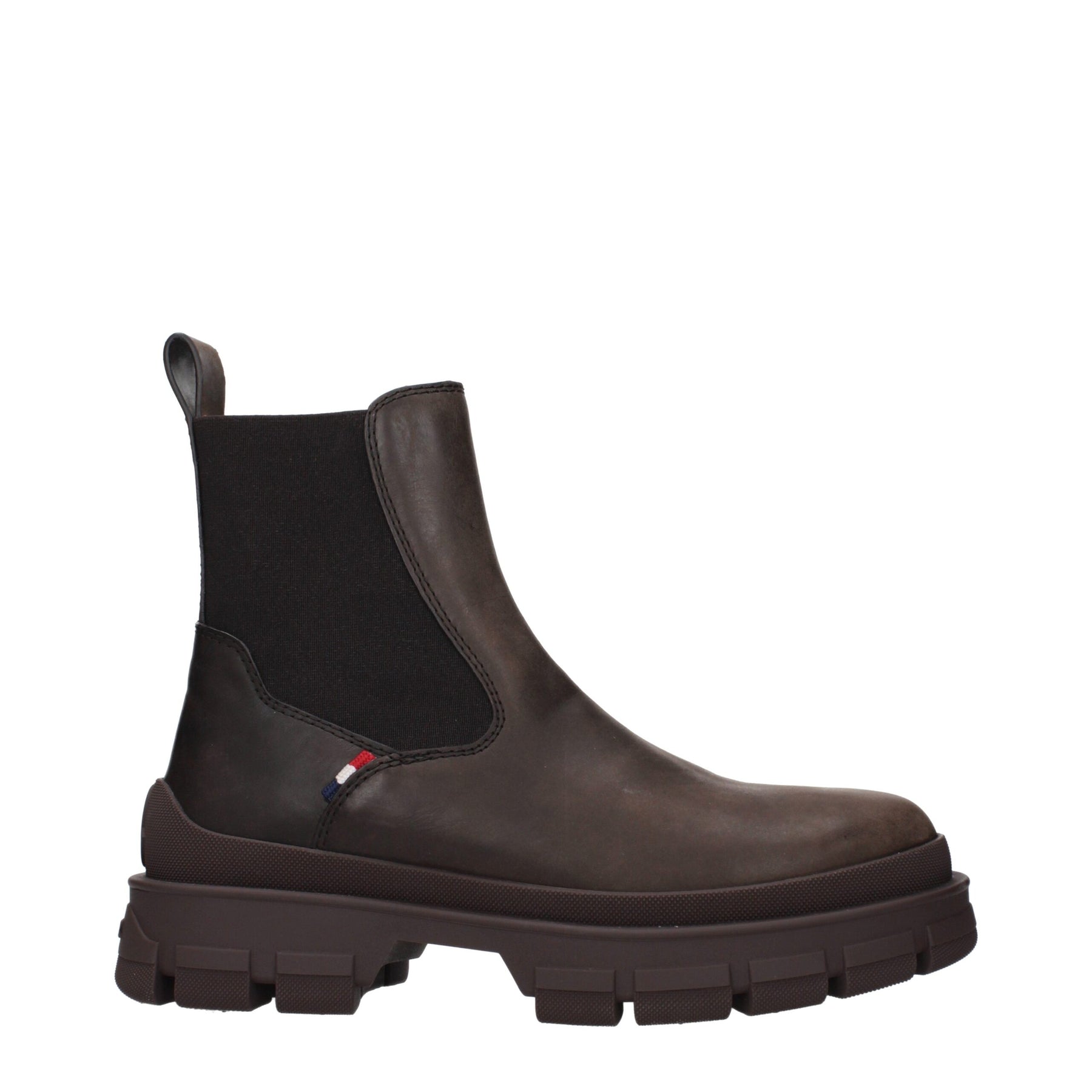 Moncler Brown Leather Ankle Boots | Regal Royce