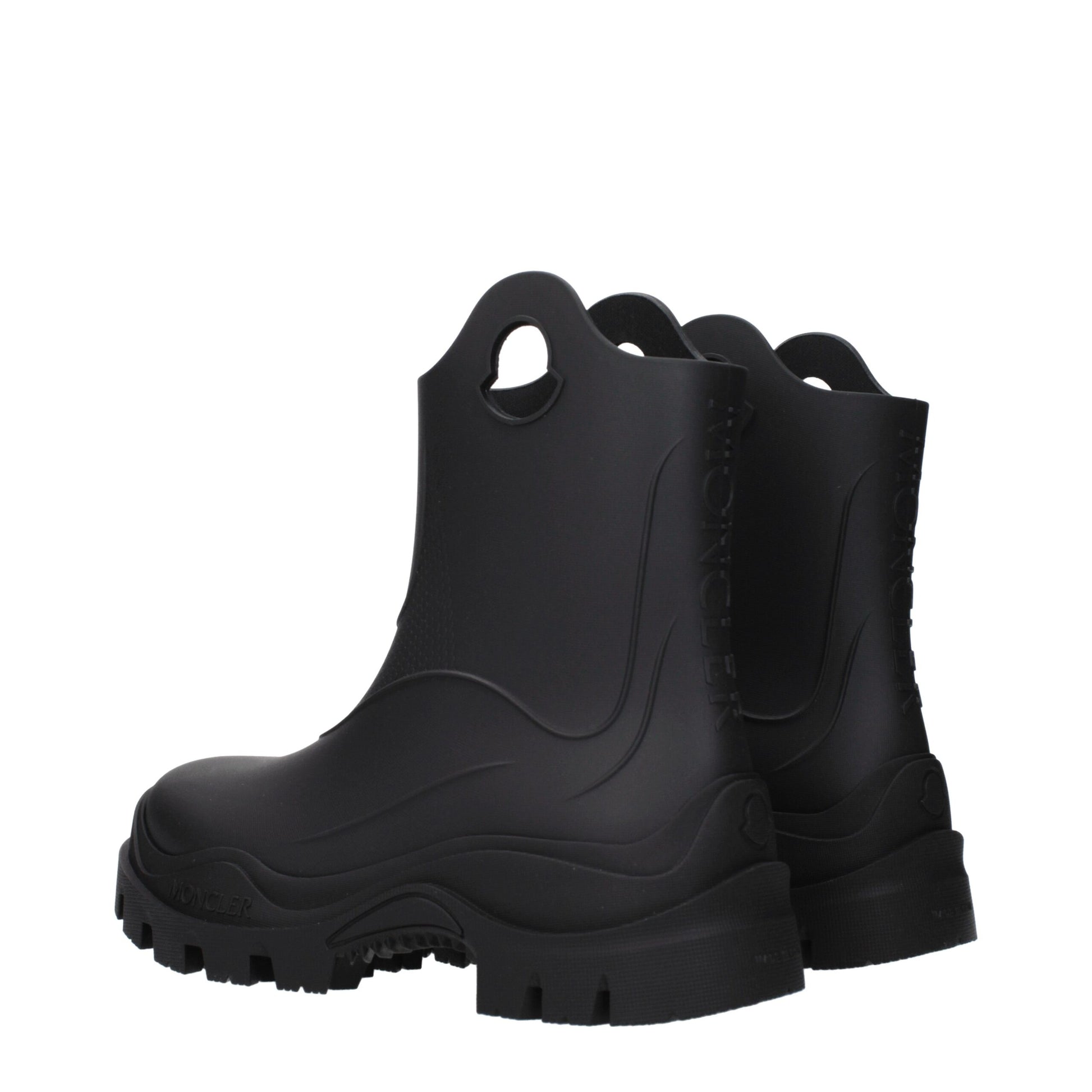 Moncler Black Cotton Ankle Boots | Regal Royce