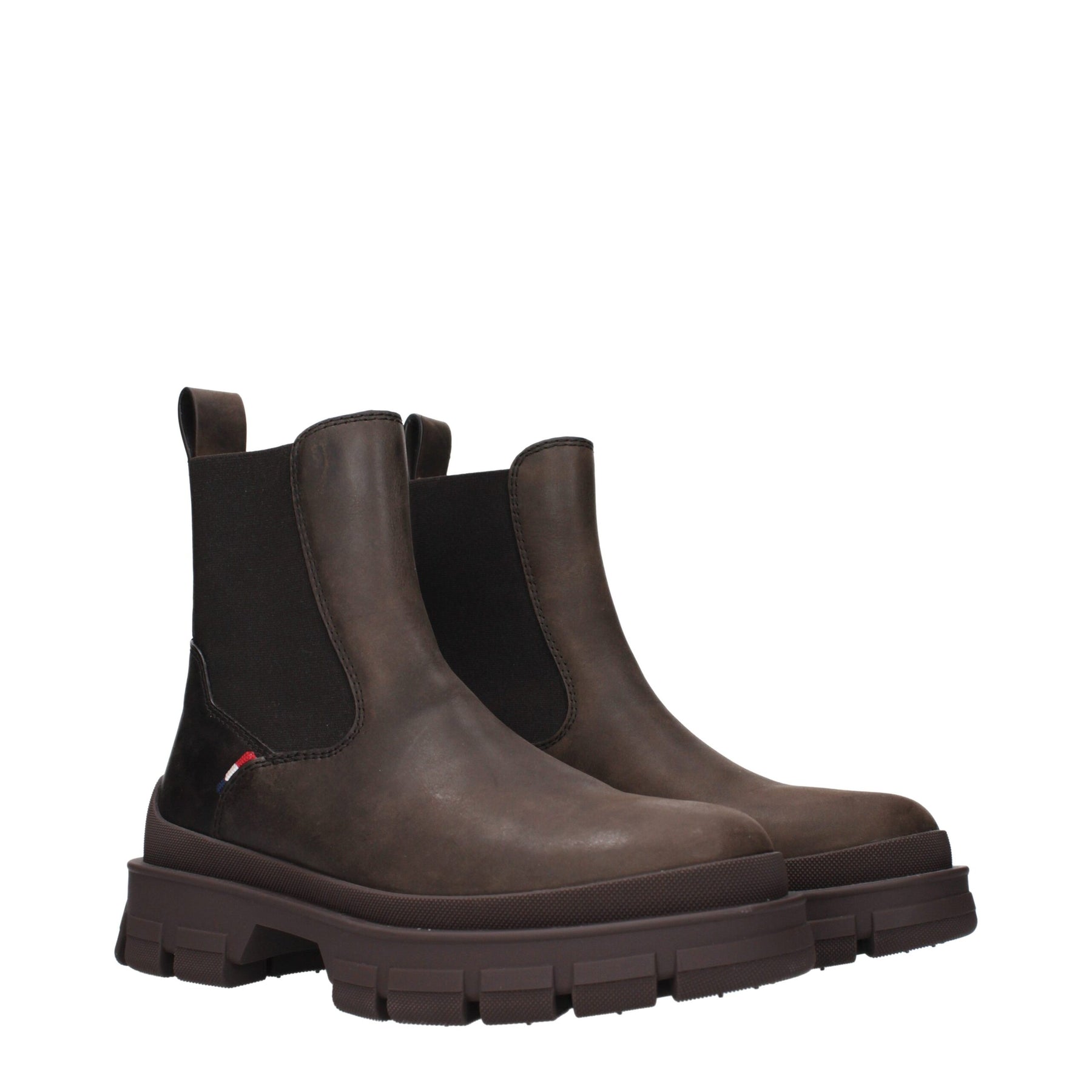 Moncler Brown Leather Ankle Boots | Regal Royce