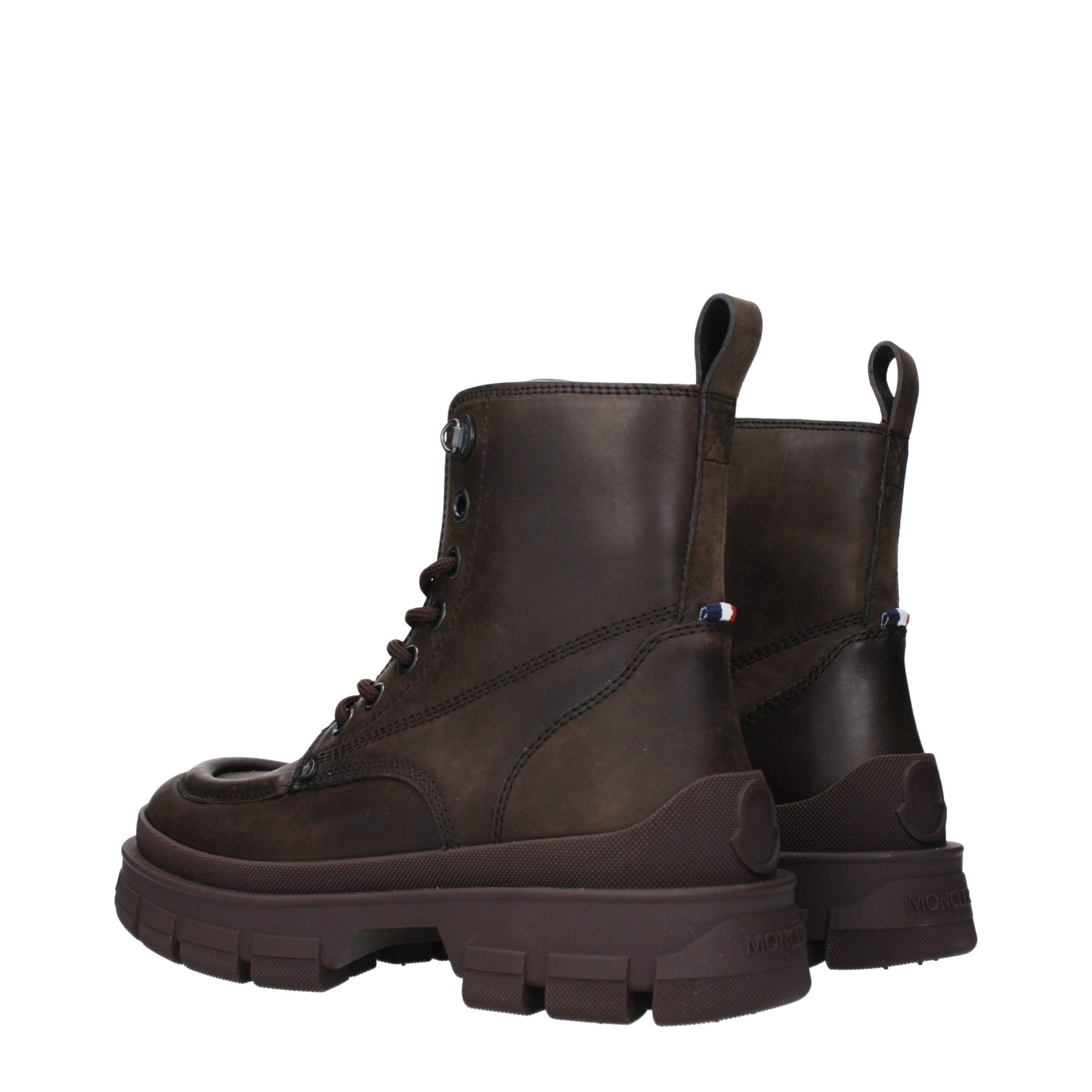 Moncler Brown Leather Ankle Boots | Regal Royce