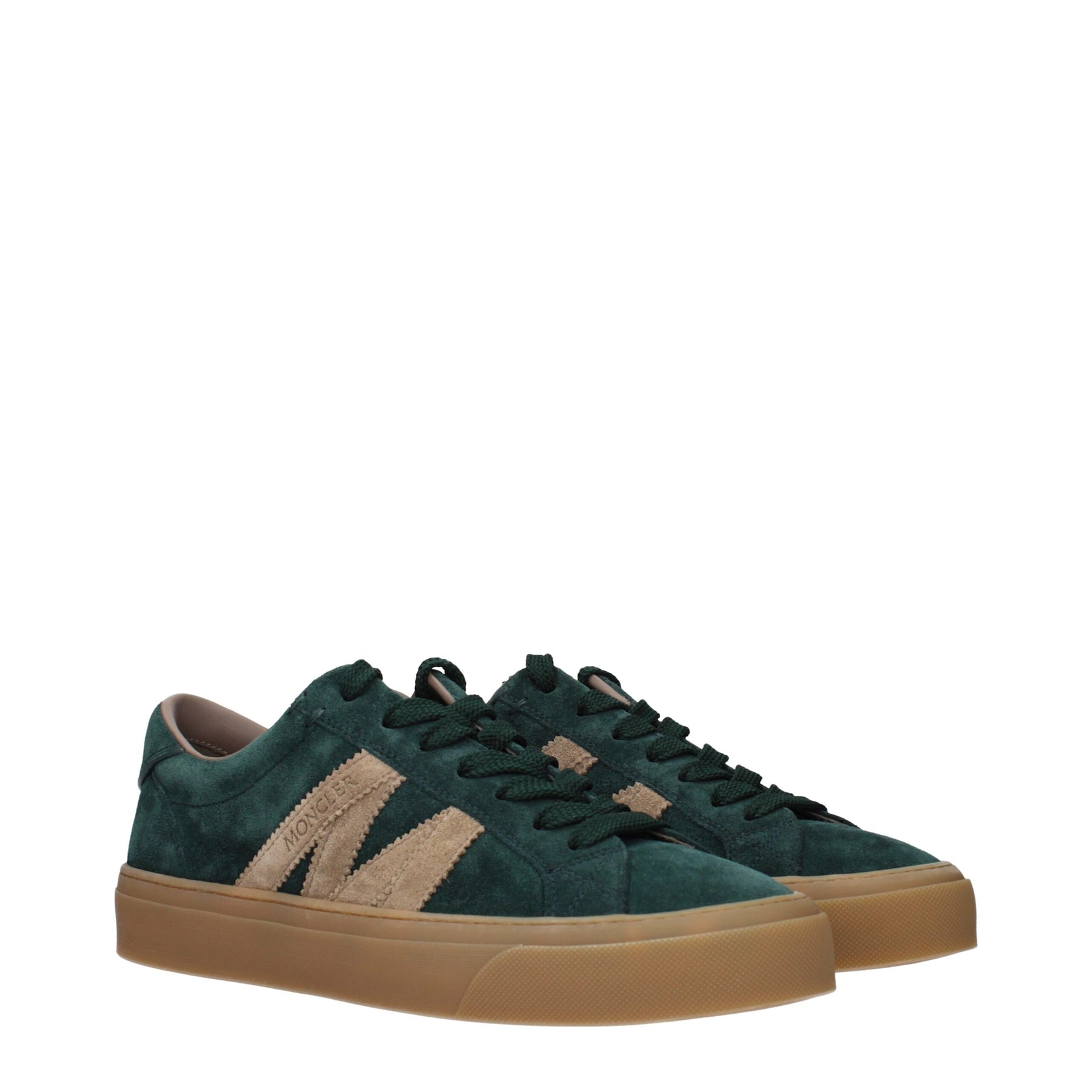 Moncler Green Leather Sneakers | Regal Royce