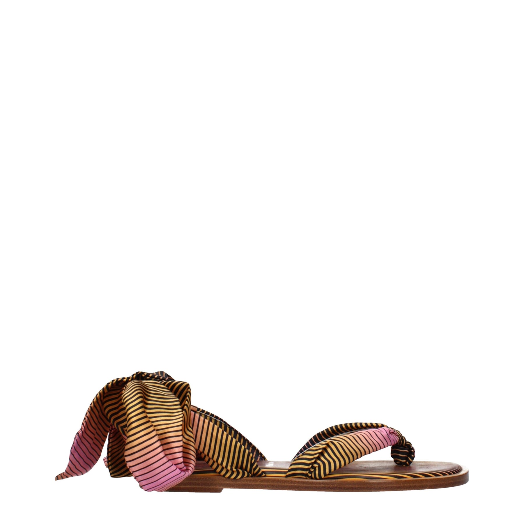Christian Louboutin Multicolor Fabric Flip-Flop Sandals | Regal Royce