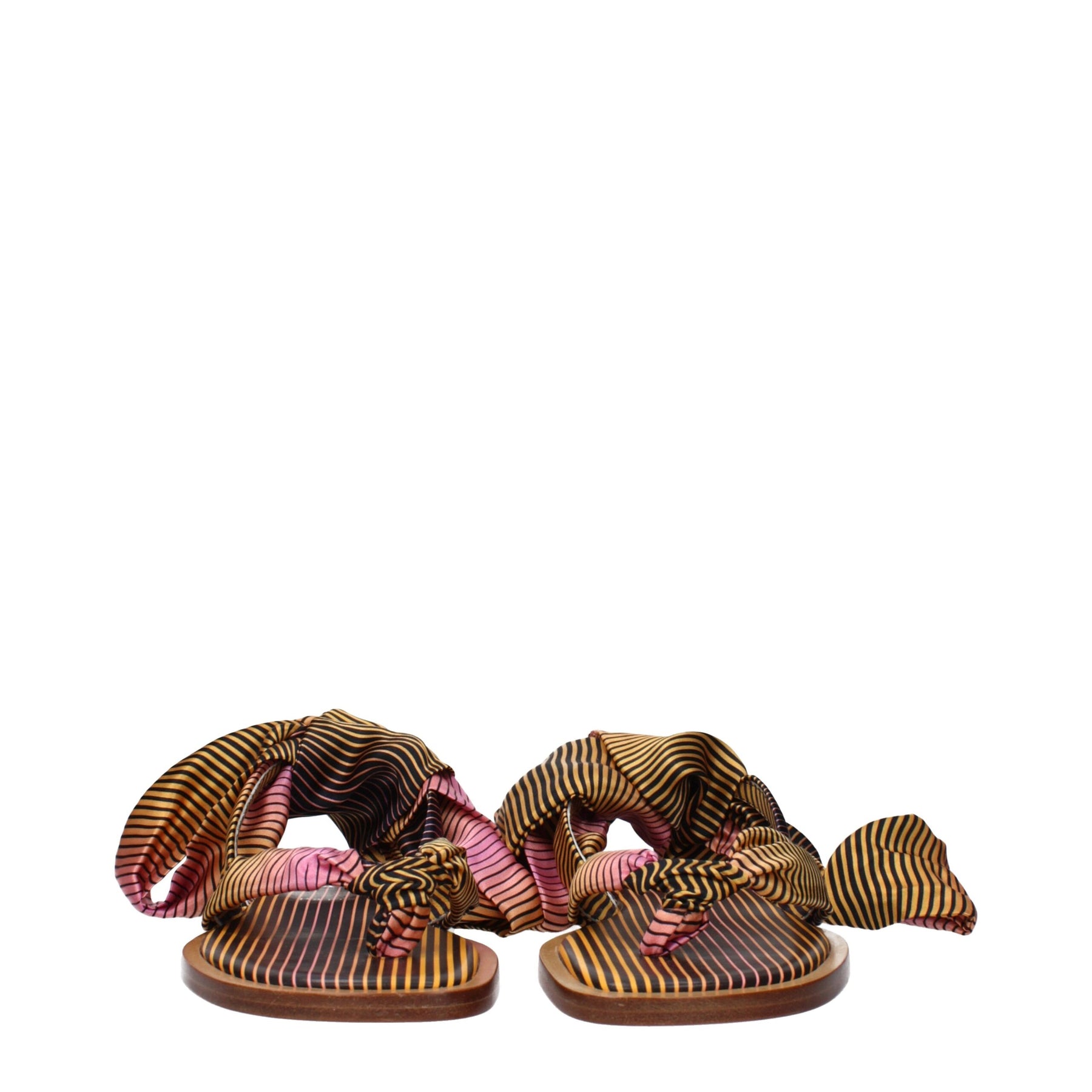 Christian Louboutin Multicolor Fabric Flip-Flop Sandals | Regal Royce