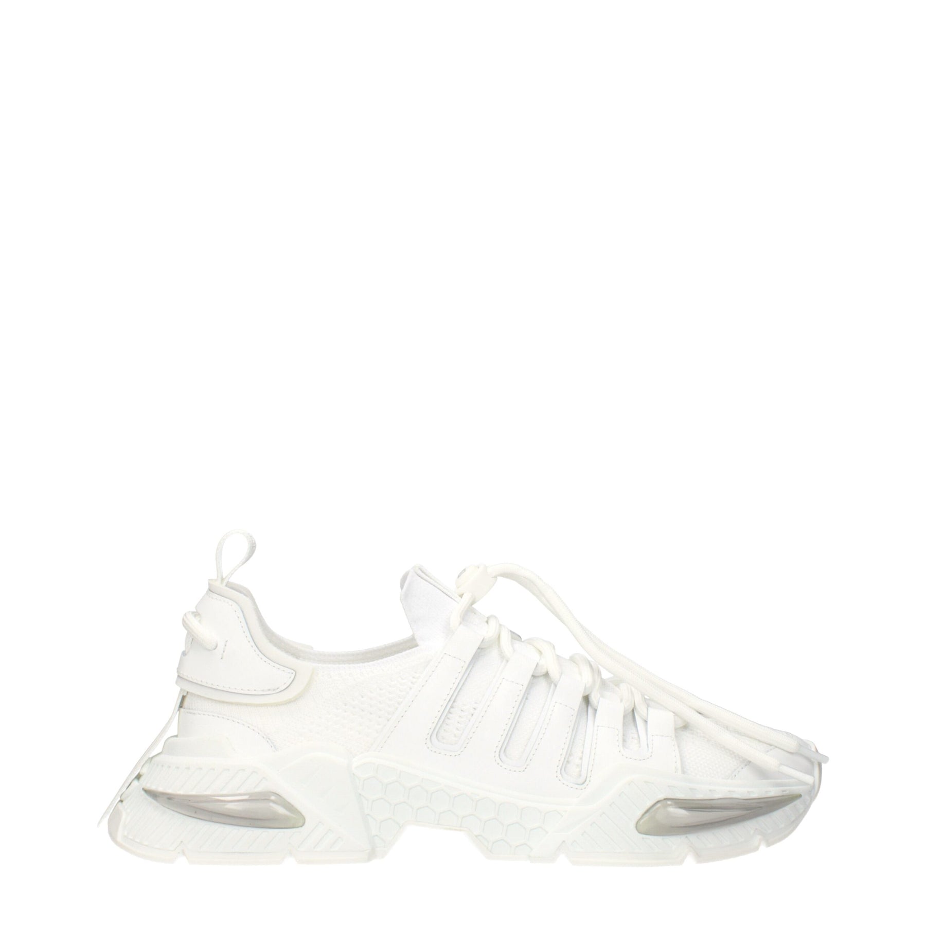 Dolce & Gabbana White Fabric Athletic Sneakers | Regal Royce