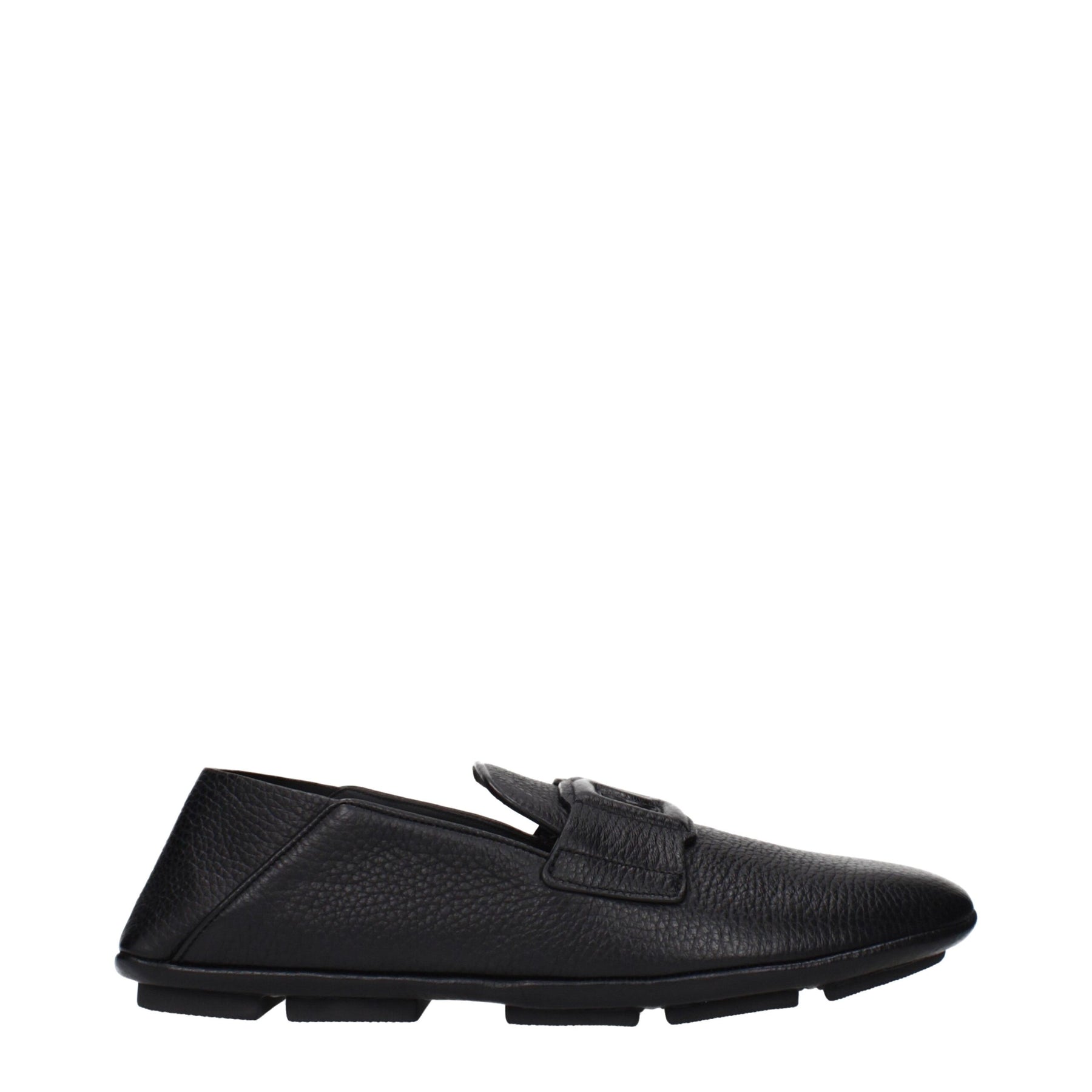 Dolce & Gabbana Black Leather Slip-On Loafers | Regal Royce
