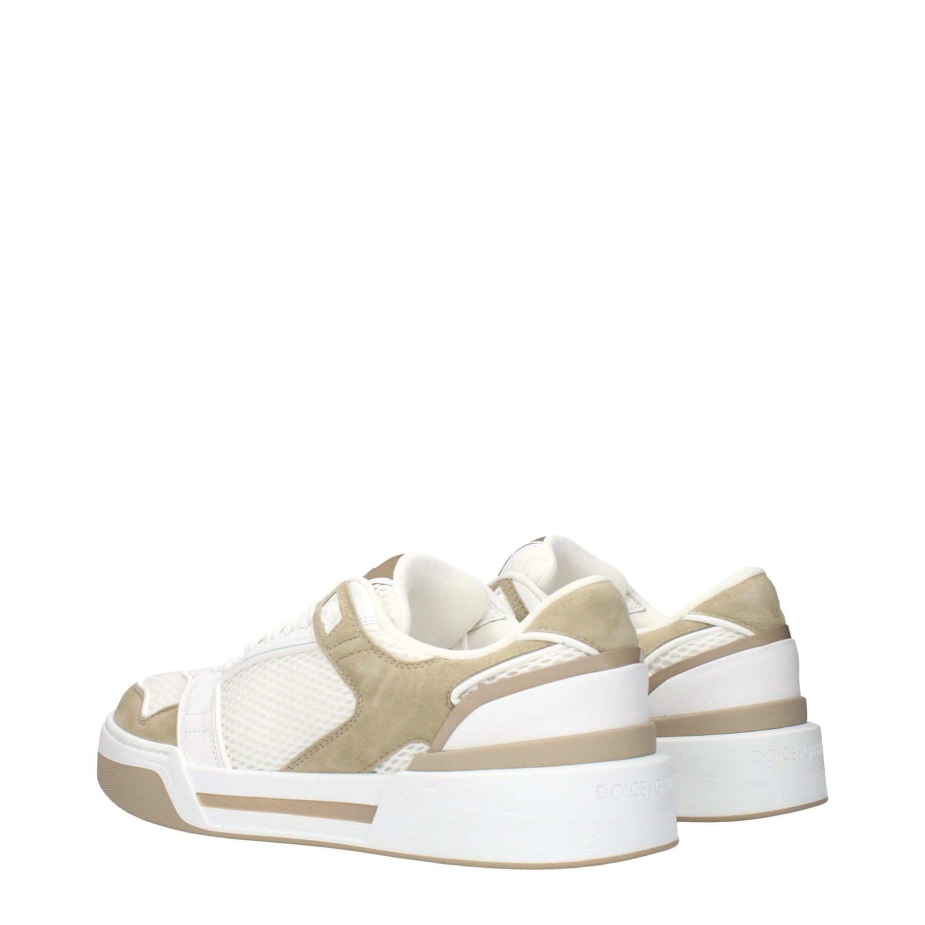 Dolce & Gabbana White Fabric Low Top Sneakers | Regal Royce