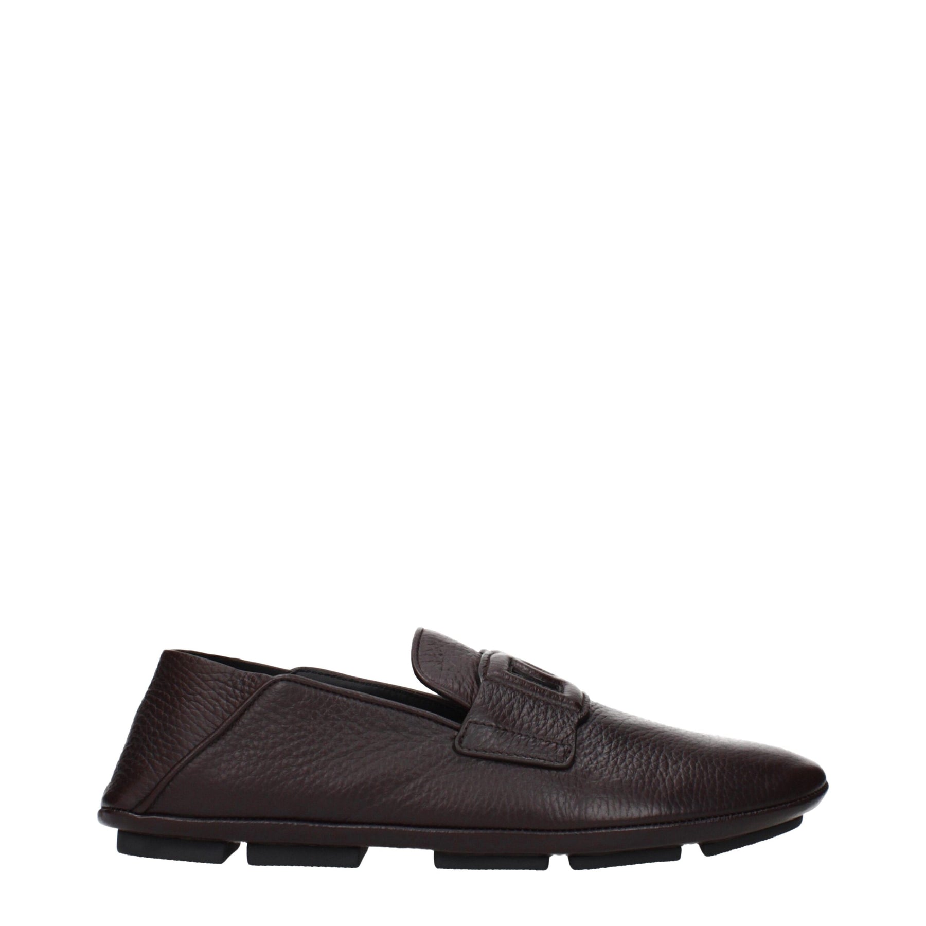 Dolce & Gabbana Brown Leather Slip-On Loafers | Regal Royce