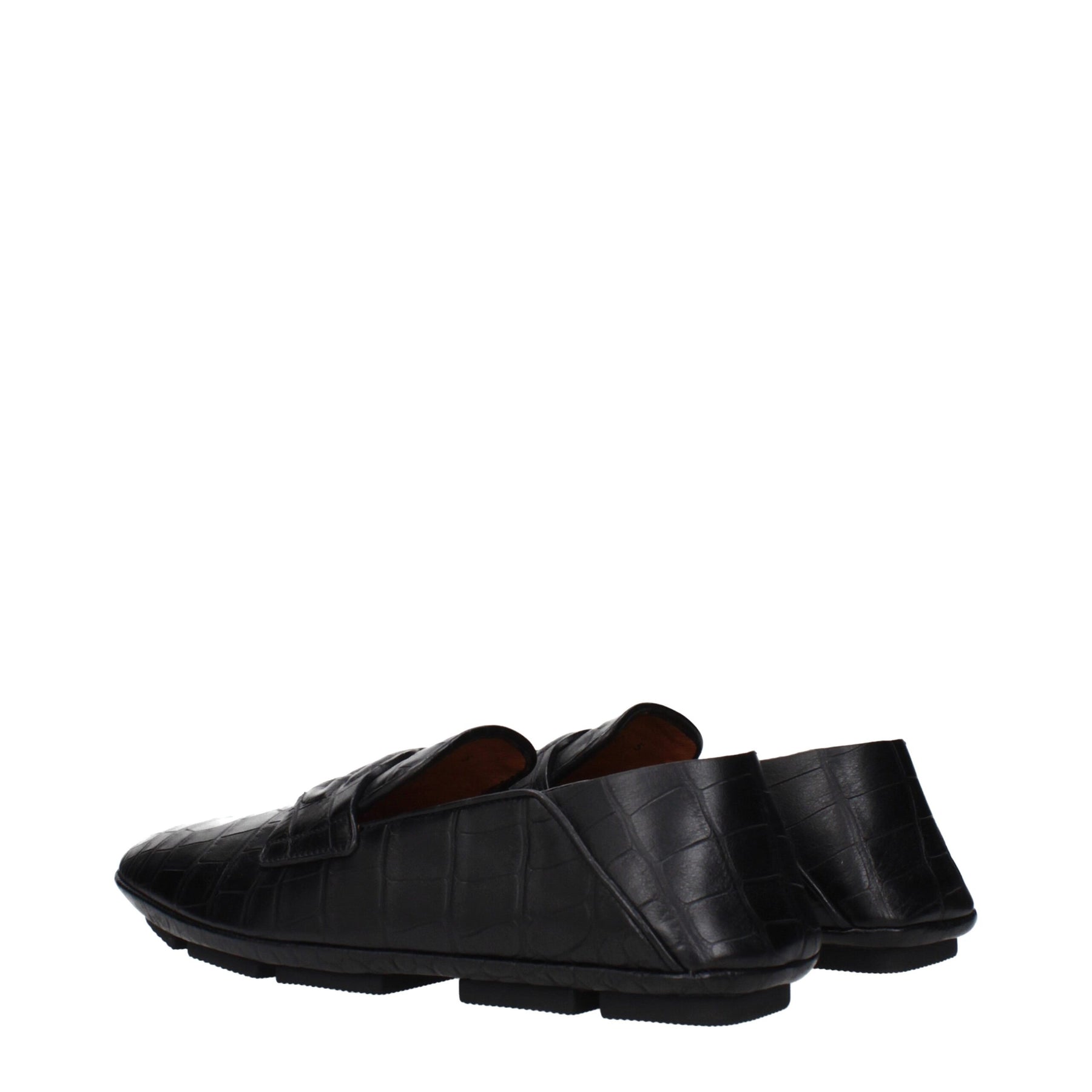 Dolce & Gabbana Black Leather Slip-On Loafers | Regal Royce