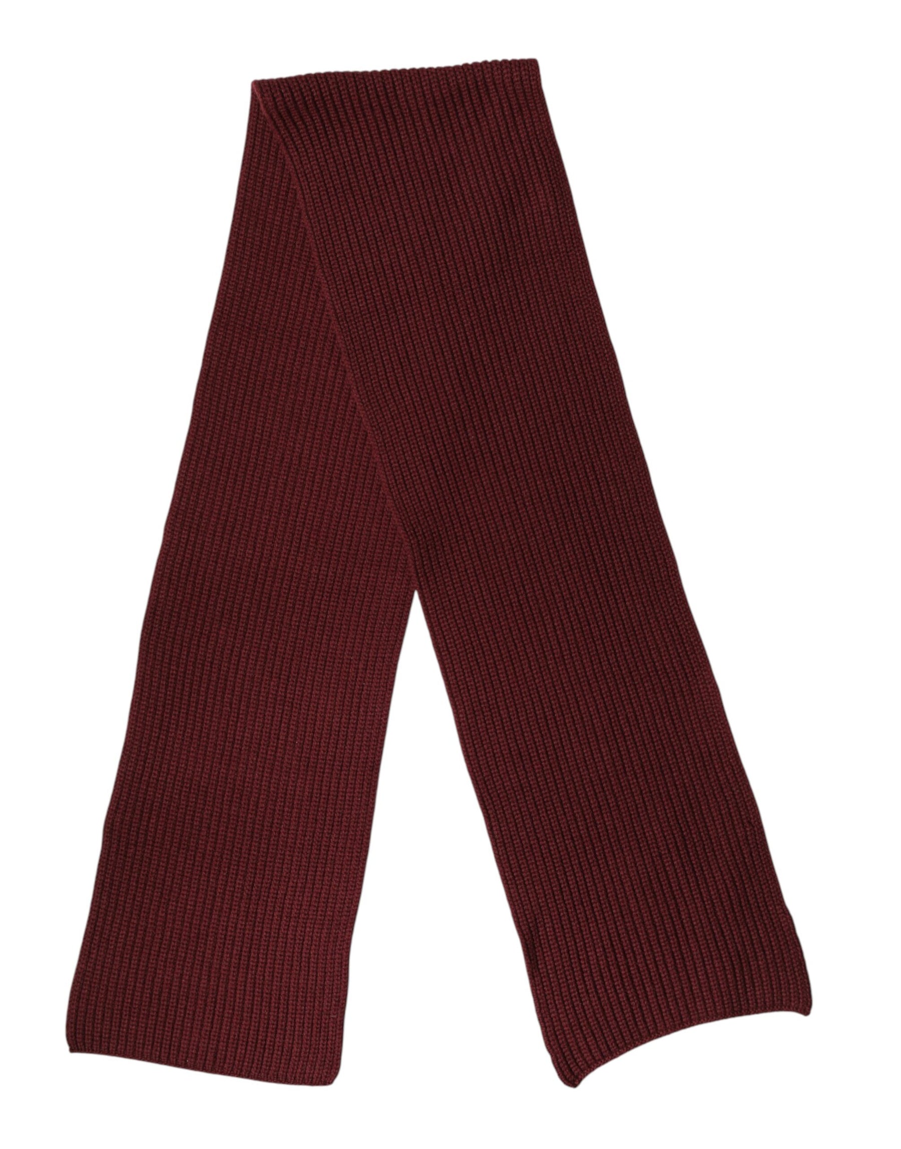 Dolce & Gabbana Maroon Cashmere Knitted NeckWrap Shawl Scarf | Regal Royce