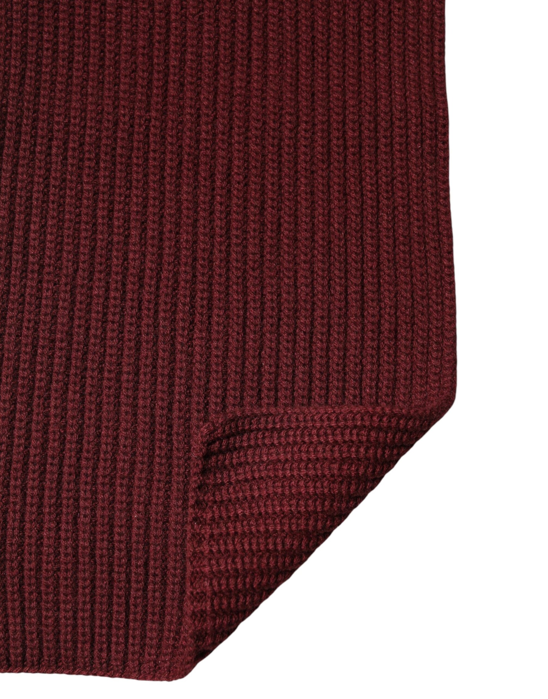 Dolce & Gabbana Maroon Cashmere Knitted NeckWrap Shawl Scarf | Regal Royce
