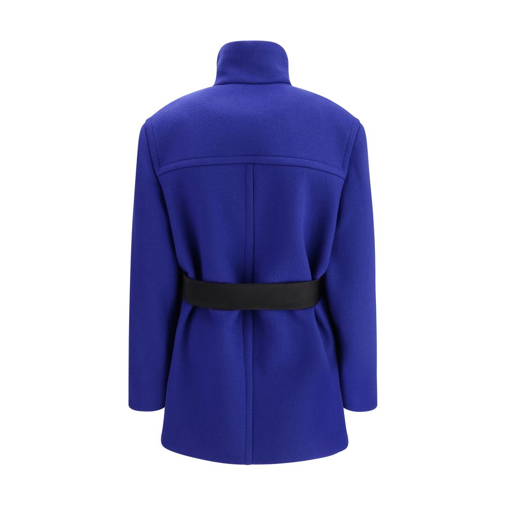 Saint Laurent Blue Wool Coat | Regal Royce