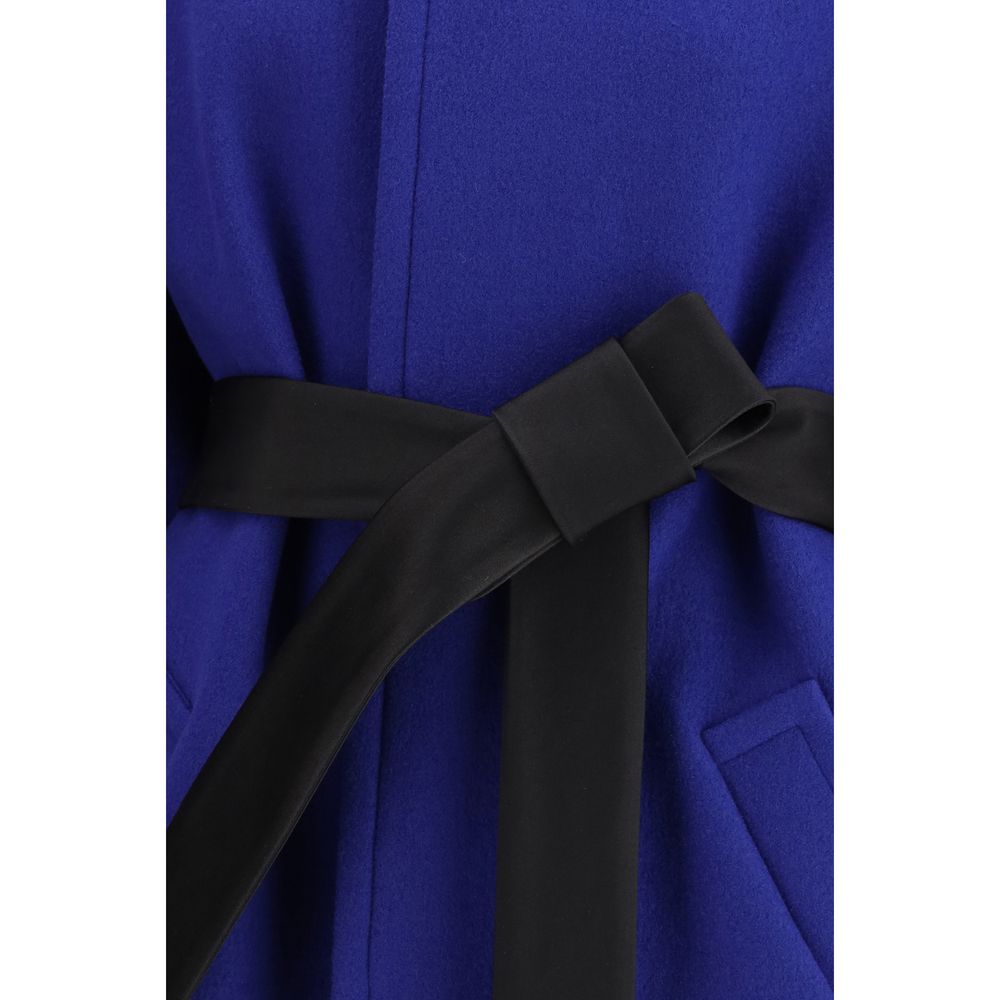 Saint Laurent Blue Wool Coat | Regal Royce