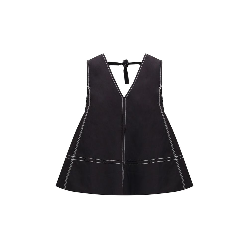 Ganni Black Elastane Top | Regal Royce