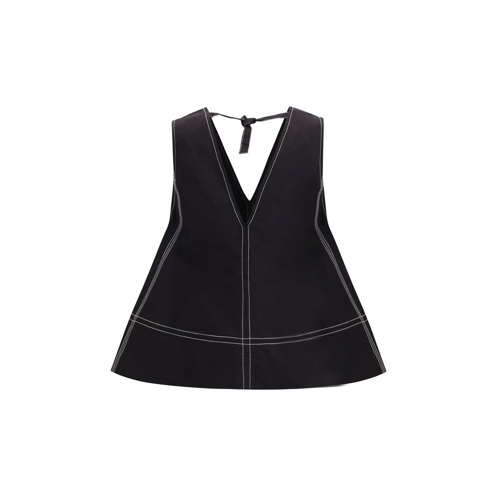 Ganni Black Elastane Top | Regal Royce