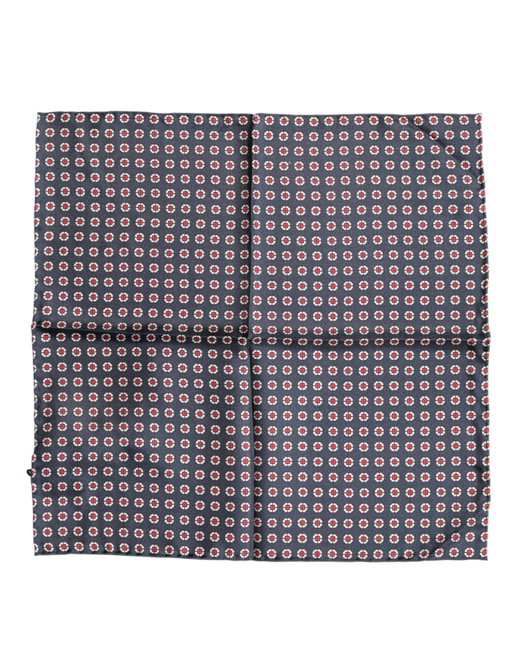 Dolce & Gabbana Blue Patterned Silk Square Handkerchief Scarf | Regal Royce