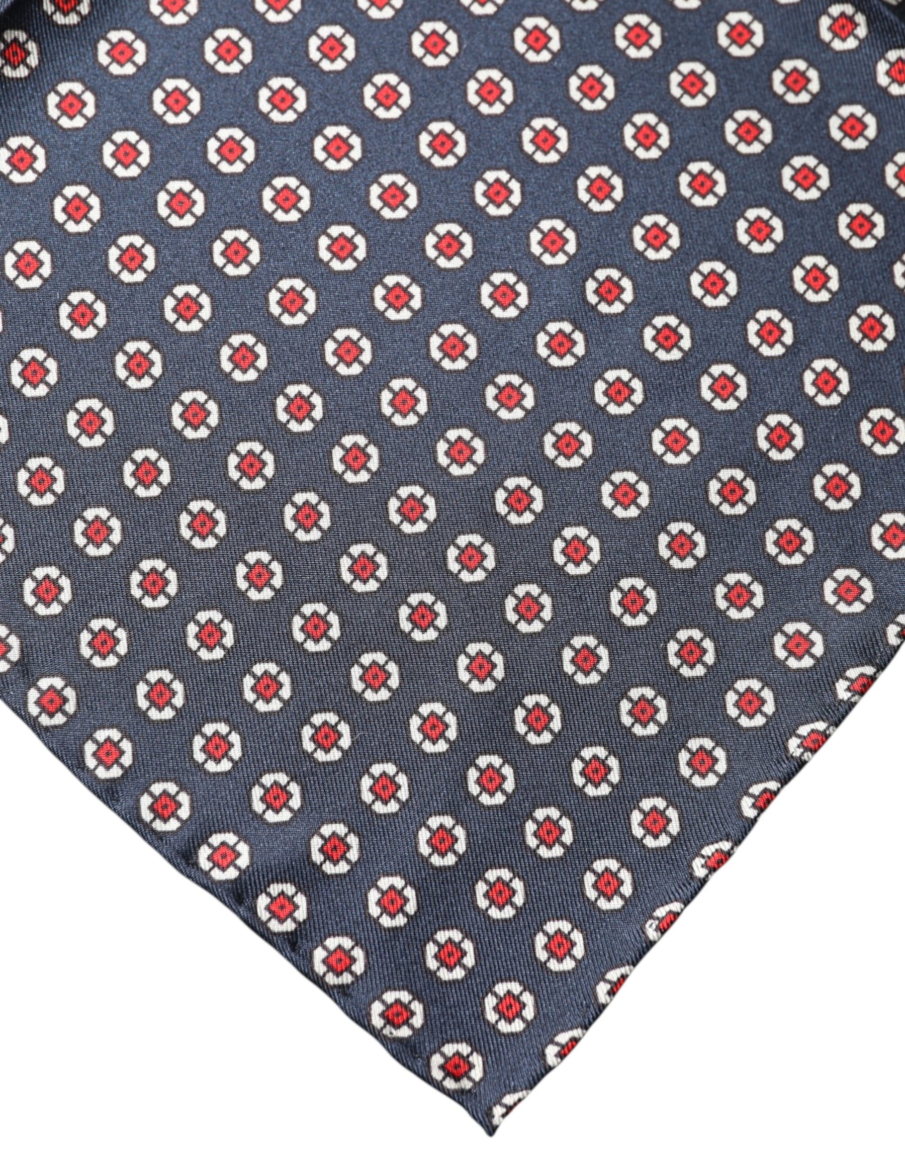 Dolce & Gabbana Blue Patterned Silk Square Handkerchief Scarf | Regal Royce