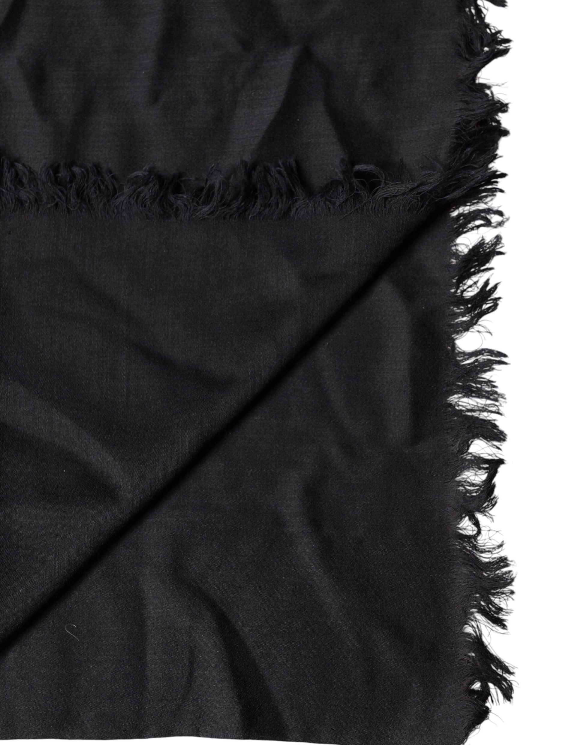 Dolce & Gabbana Black Lace Stole Neck Wrap Shawl Scarf | Regal Royce