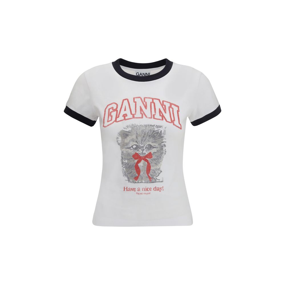Ganni White Cotton T-Shirt | Regal Royce