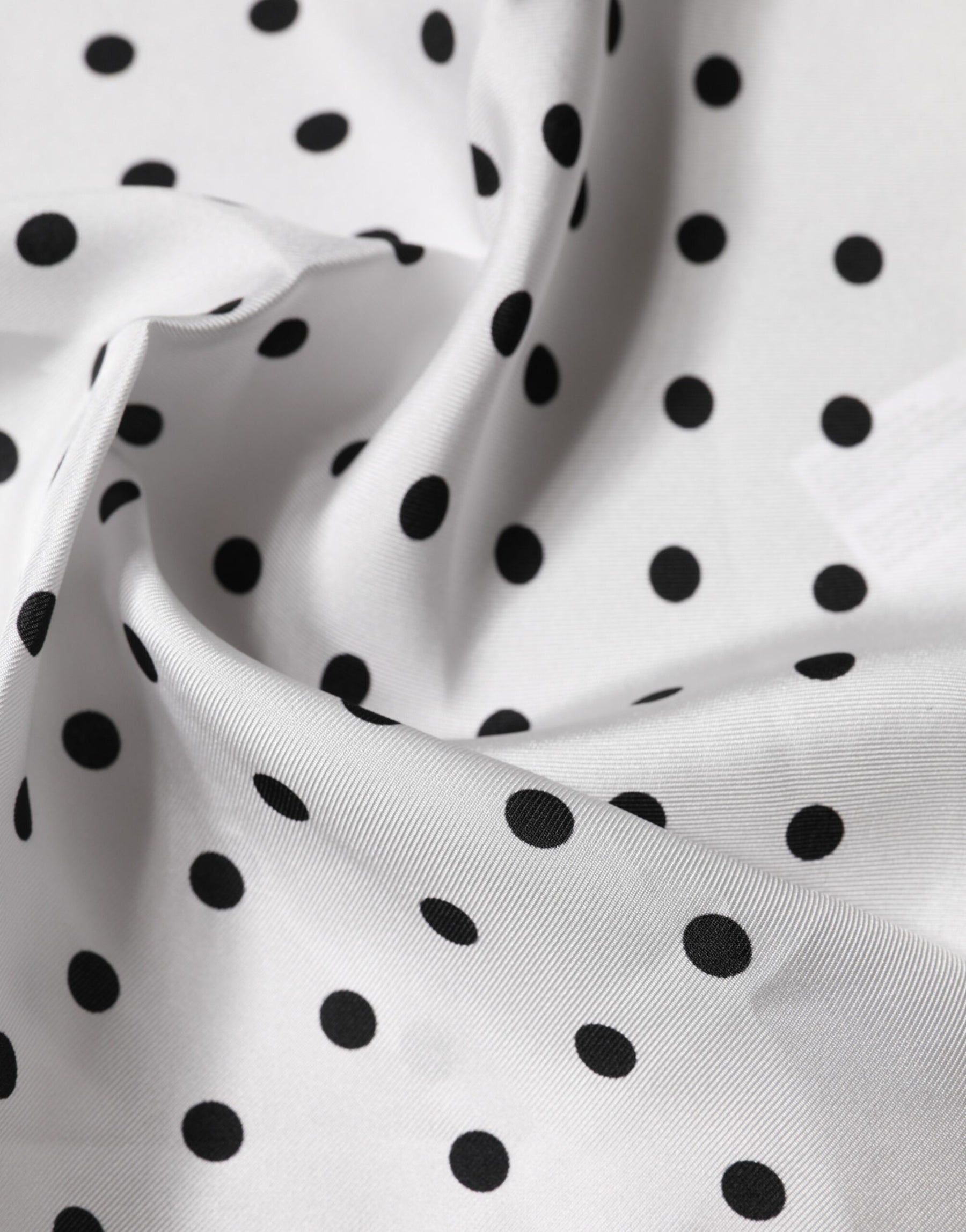 Dolce & Gabbana White Polka Dot Square Handkerchief Scarf | Regal Royce