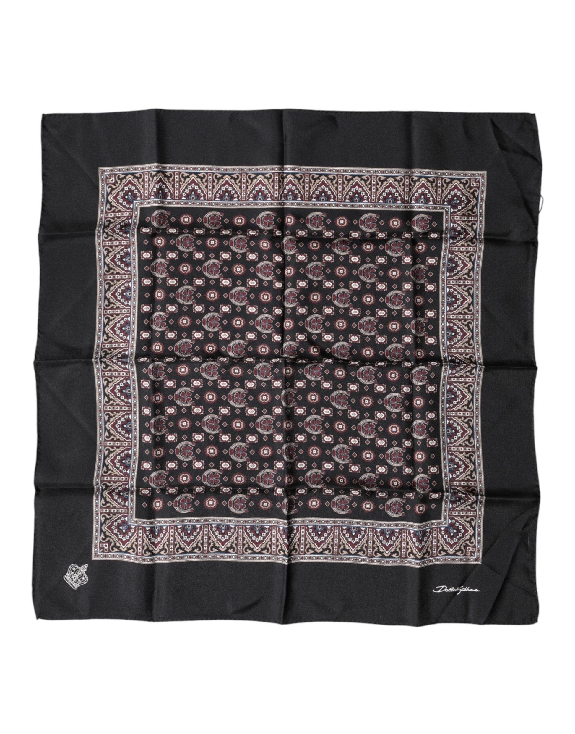 Dolce & Gabbana Multicolor Patterned Men Square Foulard Scarf | Regal Royce