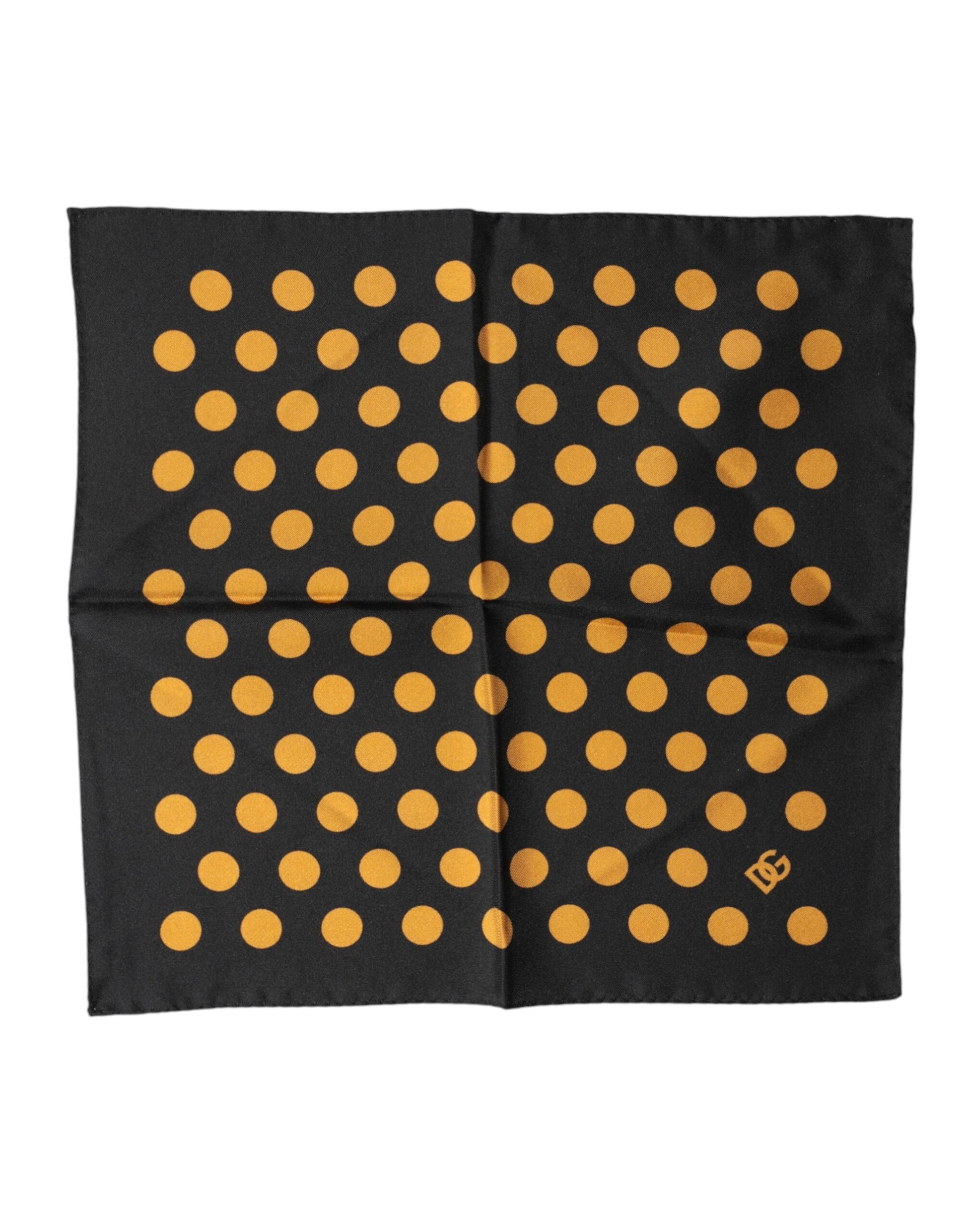 Dolce & Gabbana Black Polka Dot Square Handkerchief Scarf | Regal Royce